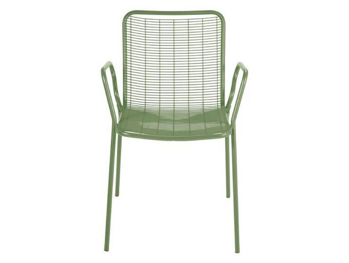 Fauteuil repas outdoor métal vert amande