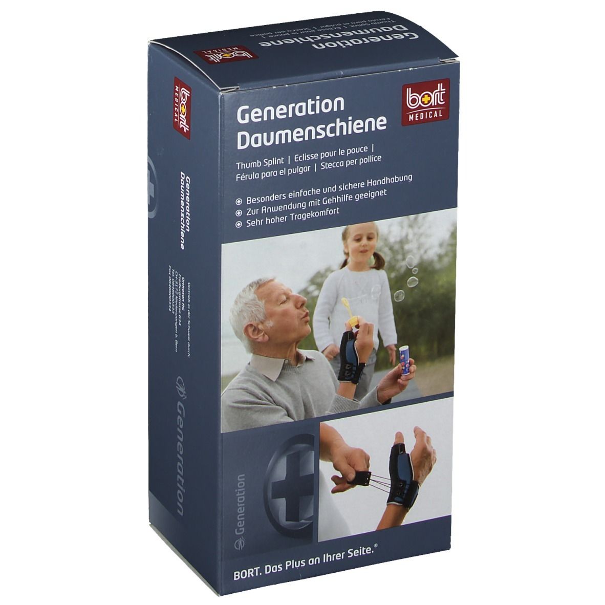 Bort Generation Daumenschiene rechts M blau 1 St Bandage(s)