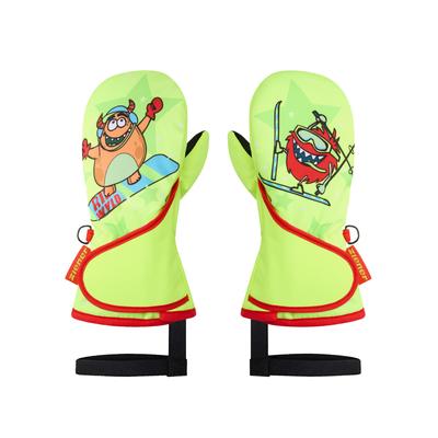 Fäustlinge ZIENER "LEMMI-Z glove mini", Kinder, Gr. 2, gelb (poison gelb), Kunstfaser, Handschuhe Fäustlinge