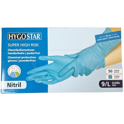 FRANZ MENSCH Nitril Chemikalienschutz-Handschuhe Super High Risk - Größe L