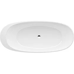 LAUFEN ILBAGNOALESSI Badewanne, freistehend, Mineralgusswerkstoff, 1850x800x440mm, H2209720000001, Farbe: Weiß