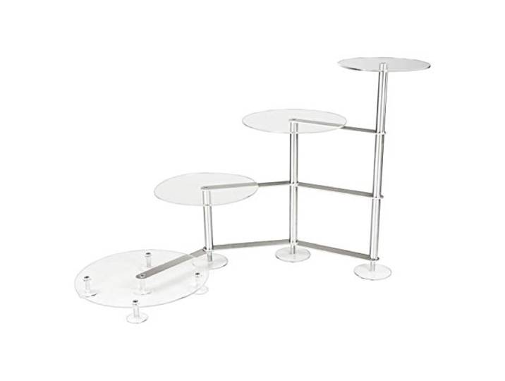 Manschin-Laserdesign Tortenständer Rund Tortenetagere Acryl Treppe Etagere Hochzeit 4 Etagen Acrylglas (Ø 20 24 28 32 cm)