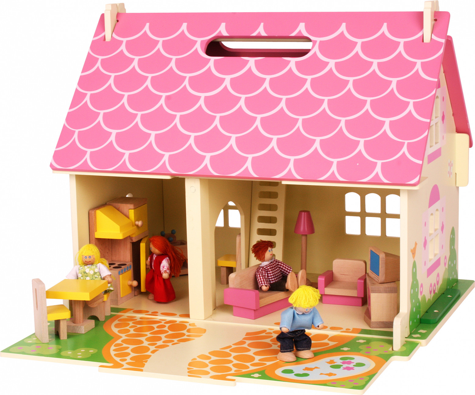 Bigjigs Houten poppenhuis Bloemen
