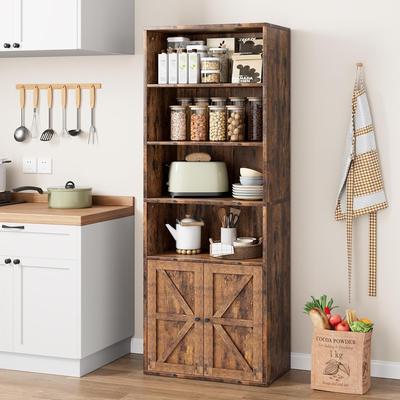 Garvee "71.4"" Farmhouse Bookcase & Bookshelf"