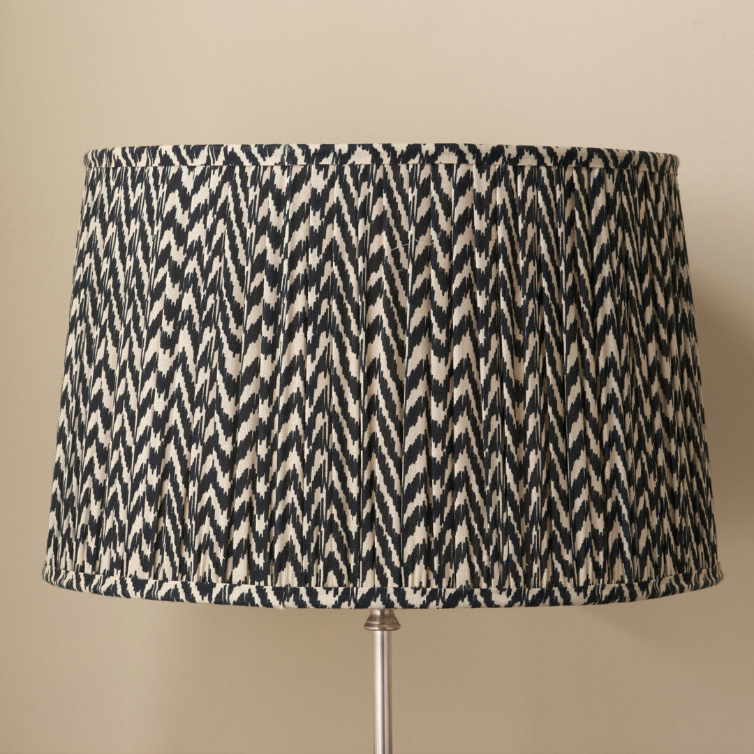 Bloomsbury Market Mio Empire Cotton Lamp Shade ( Uno ) Black 29cm H x 45cm W x 45cm D