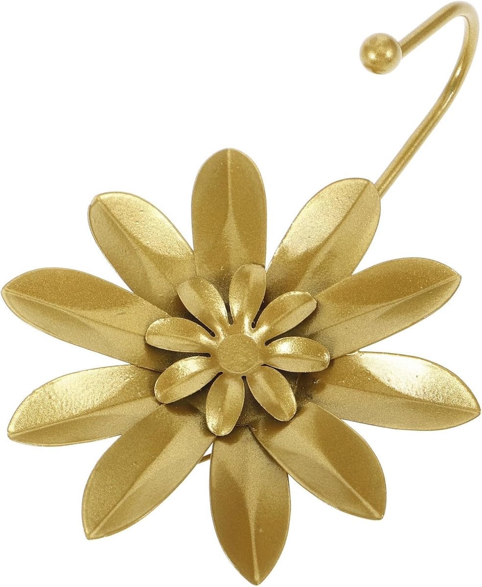 Decoratieve Wandhaak Bloemhaak Kapstok in Goud - 13 cm