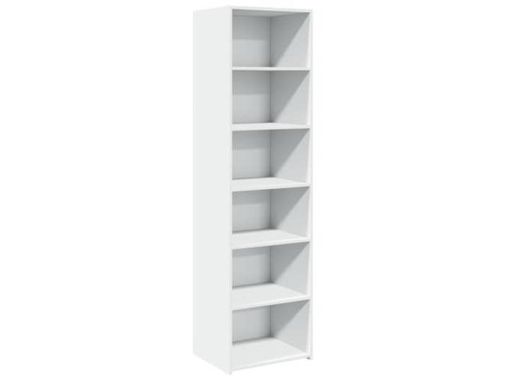KGHFDVB Highboard Weiß 50x41x185 cm Holzwerkstoff Mit Türen, Modern Design, Viel Stauraum, Feuchtigkeitsbeständig, Für Wohnzimmer und Flur
