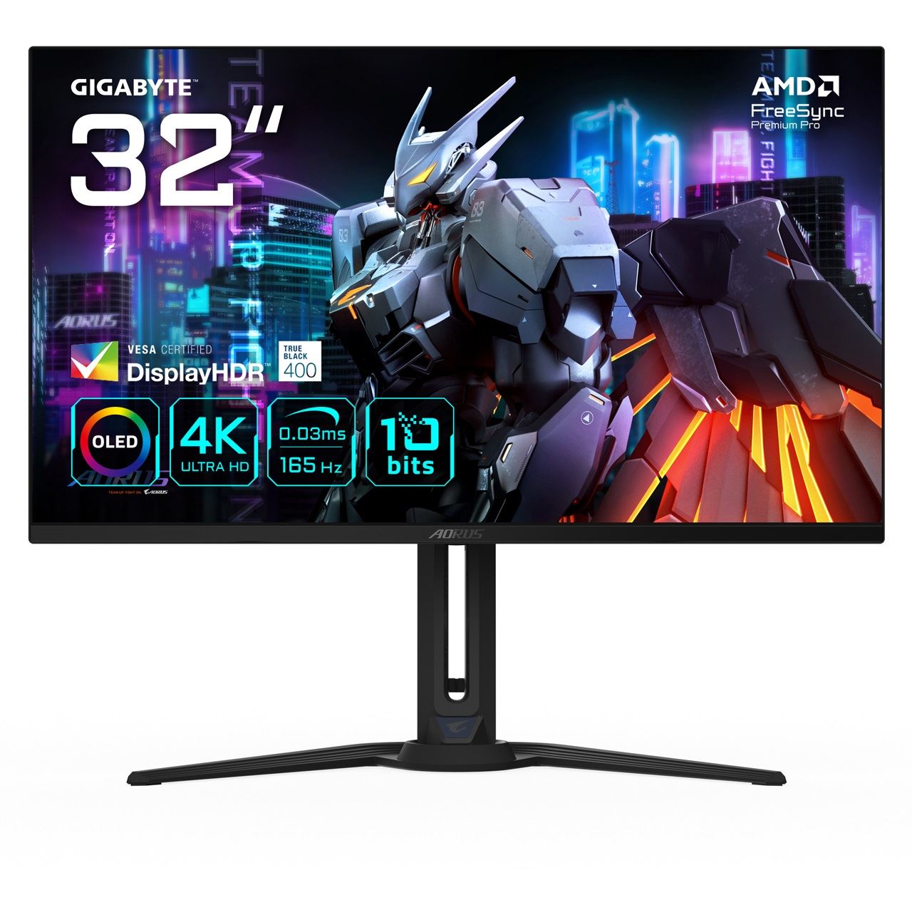 31.5" (80,01cm) Gigabyte AORUS FO32U schwarz 3840x2160 1xDisplayPort 1.4 / 2x HDMI 2.1