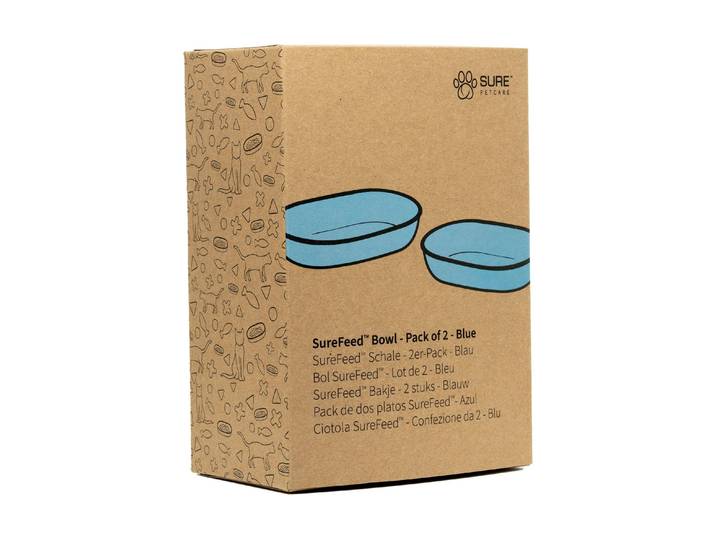 Schale SUREFEED 2 Stück , blau, B:16cm L:10cm, Kunststoff, Schüsseln, Schale