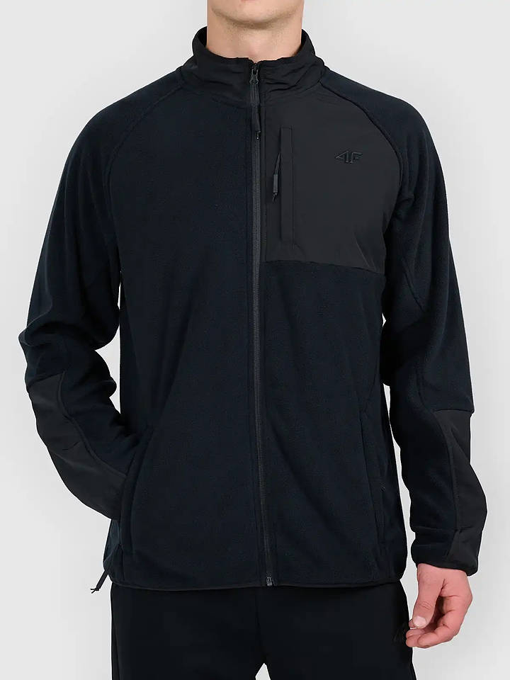 4F Fleecejacke in Schwarz - XL