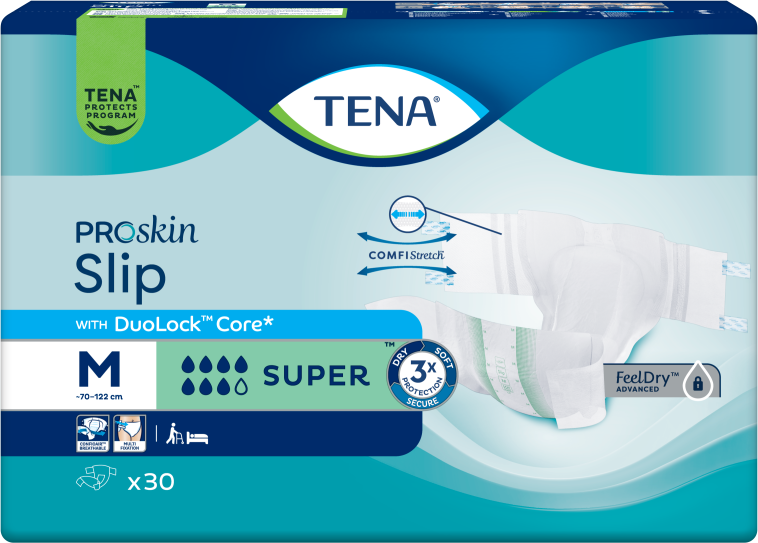 Tena Proskin Slip Super Medium - 6 paquets de 30 protections