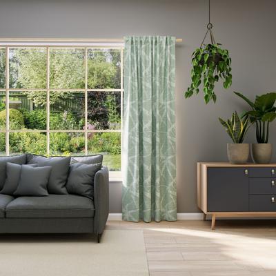 Vorhang NEUTEX FOR YOU "BELUGA", grün, B:144cm H:245cm, Jacquard, Polyester, Gardinen, Jacquard mit Allover-Design