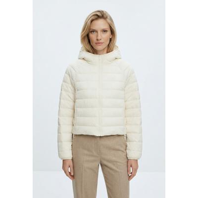Steppjacke CALVIN KLEIN JEANS "ULW SHORT CK PACKABLE PUFFER JAC", Damen, Gr. XXL, weiß (tofu), Web, Obermaterial: 100% Polypropylen, unifarben, taillenbedeckt, Raglanärmel eingefasste Kante, Jacken Steppjacke, in kurzer Passform