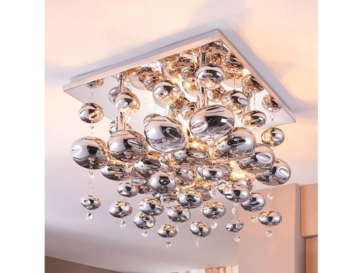 Esfera Plafonnier Chrome/Smoke - Lindby - Salon / séjour - Moderne - Métal - Boule