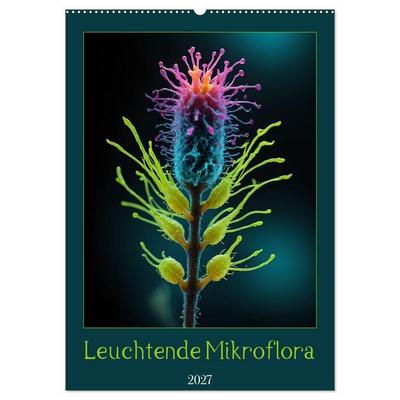 Leuchtende Mikroflora (Wandkalender 2027 DIN A2 hoch), CALVENDO Monatskalender
