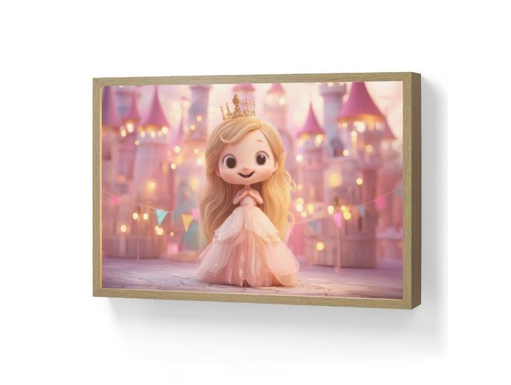 OnlyWow Wandleuchte MIT Akku Prinzessin - Rosa - Schloss 60x40 cm, Rechteckig, LED integrated, 60x40x8 cm, Lampen & Leuchten, Innenbeleuchtung, Wandleuchten
