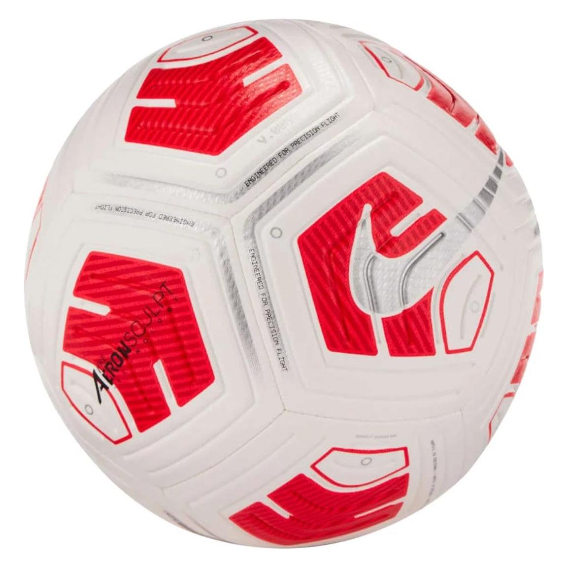 Nike STRIKE TEAM SOCCER BALL ( WHITE/BRIGHT CRIMSON/SILVER Grösse: 5 (5) (CU8062)