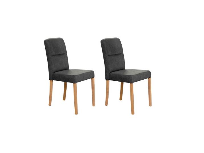 4-Fussstuhl HOME AFFAIRE Laros , grau (anthrazit mercury 116, dekor eiche ontario), B:43cm H:91cm T:58cm, Massivholz, Stühle, 4-Fussstuhl, Massivholzgestell