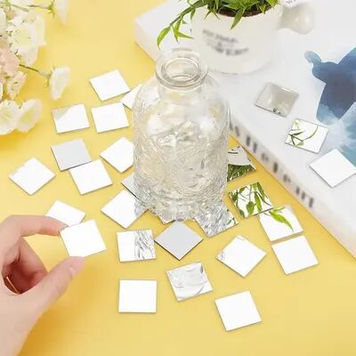 Inspire Daily Merch Acrylic Mirror Wall Stickers Circle Square Heart Shaped Wedding Decor Bedroom Art Wall Decals Home Decoration silversquare