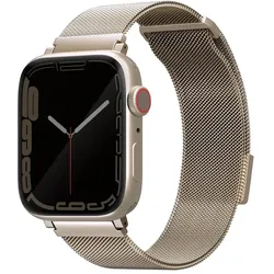 Uniq Dante Apple Watch Series 4/5/6/7 (40 mm, Mesh, Stainless Steel), Uhrenarmband, Silber, Gold, Grau, Beige
