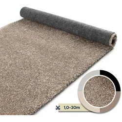 Teppichboden FAMOSO - Hellbraun - 4,00m x 5,50m