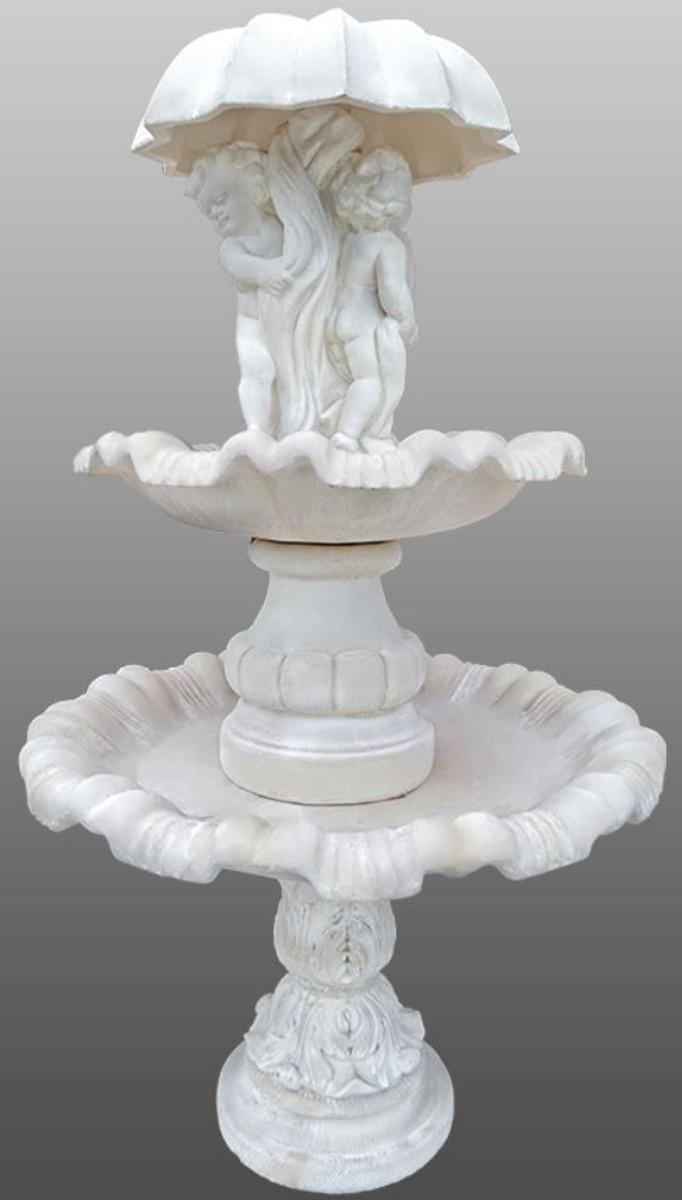 Casa Padrino Jugendstil Regenschirm Gartenbrunnen / Springbrunnen Ø 130 x H. 217 cm - Barock & Jugendstil Gartendeko