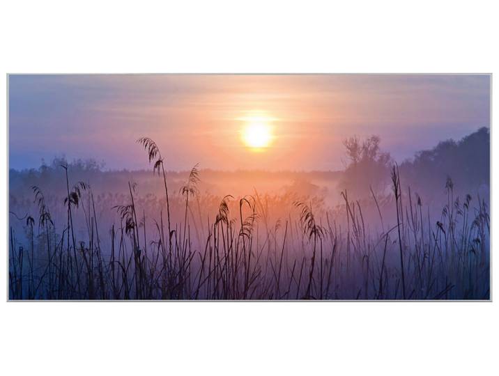 Bild mit Rahmen Sonnenaufgang im Nebel image LAND
