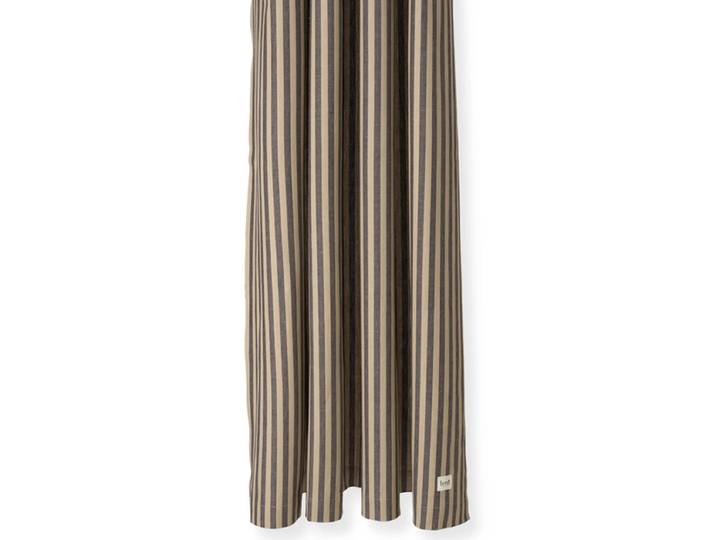 Ferm Living - Chambray Duschvorhang, sand / schwarz