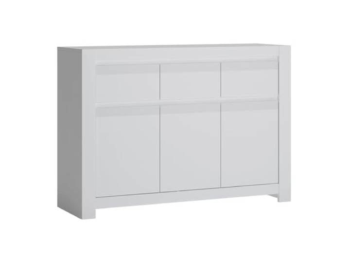 Lomadox Sideboard Kommode Anrichte Schrank Aufbewahrungsschrank 130x92x42,2 cm modern weiß Wohnzimmer Esszimmer