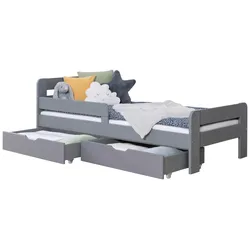 Bett Bennet mit Schubkasten ca. 90x200 cm Hellgrau
