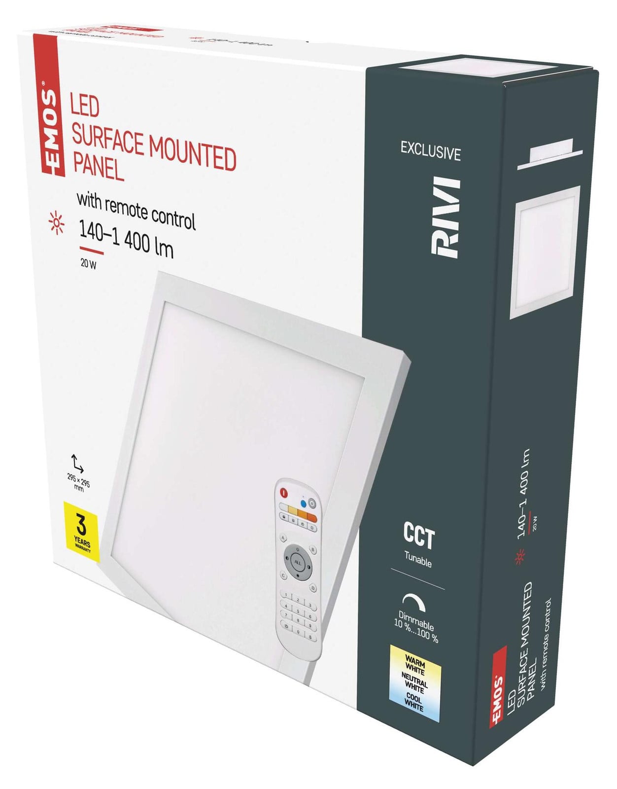 Emos ZM5171 Led Plafondlamp, Wit, 1400 lm, IP20