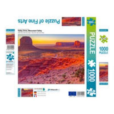CALVENDO Puzzle Valley Drive, Monument Valley 1000 Teile Puzzle quer | 1000 Teile Lege-Größe 64 × 48 cm Foto-Puzzle für glückliche Stunden