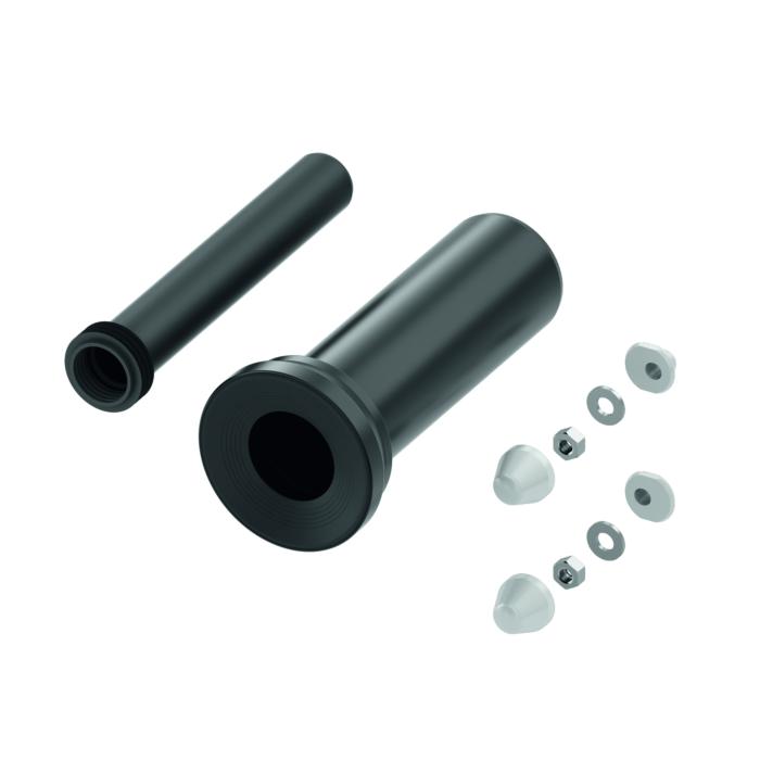TECEprofil verlängerte Anschlussgarnitur 9820214 30 cm, DN 90, PE, schweißbar