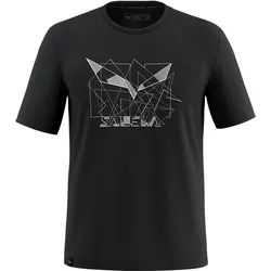 Salewa, Herren, Funktionsshirt, Eagle Geometric T-Shirt M (L), Schwarz