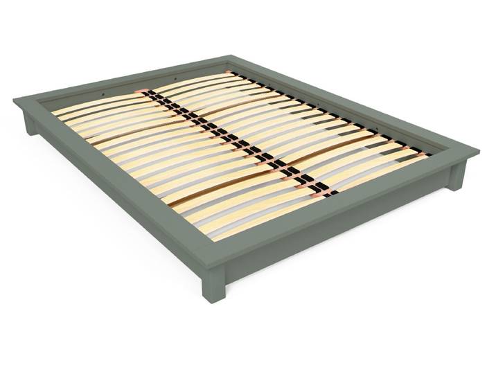 Lit futon Solido 140x190 en bois massif 140x190 Gris