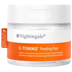 NightinGale, Gesichtsreinigung, C-Toning, Peeling & Aufhellung, Täglich, Abziehpads, 60 Stück