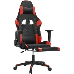 vidaXL Carano (Mit Fussablage), Gaming Stuhl, Schwarz