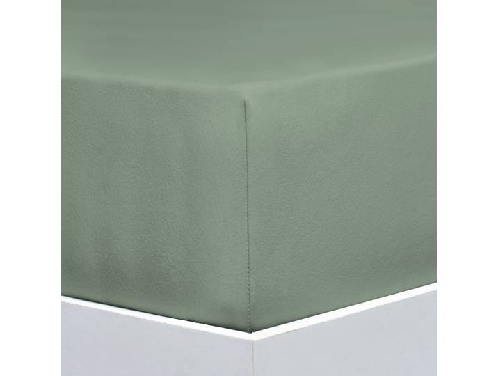 Bettlaken FLORELLA AVANCE Jersey Elastan, 95% Baumwolle , grün (pfau), B:100cm, Bettlaken, Bettlaken