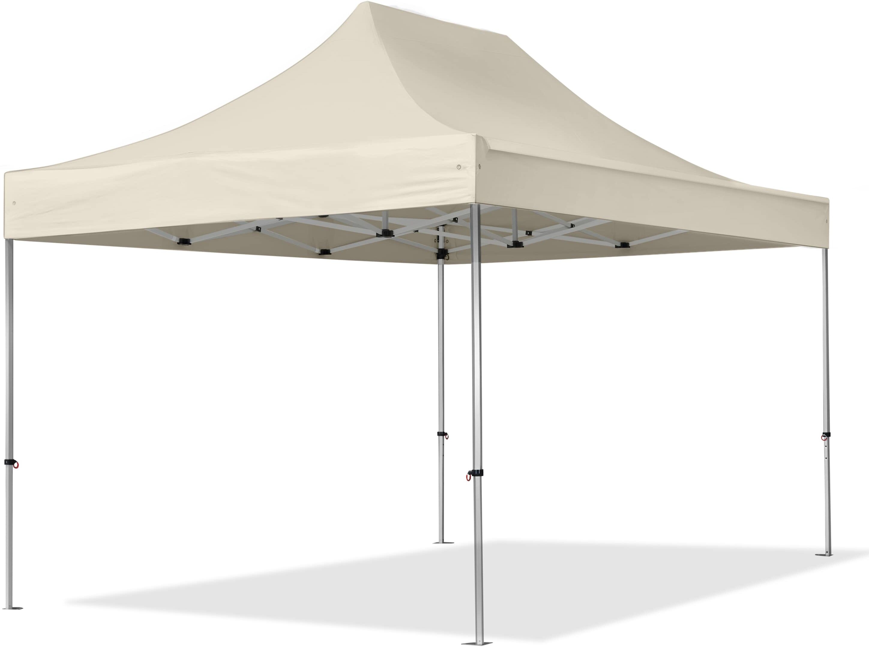 TOOLPORT 10x15 ft PES 800 Pop-Up Canopy PROFESSIONAL Aluminum 1.6 in., Cream - (600196)