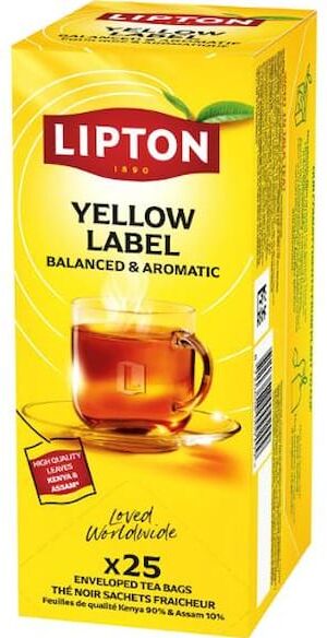 Te LIPTON pÃ¥se Yellow Label 25/fp