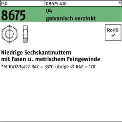 Sechskantmutter ISO 8675 Fasen M42x2 Automatenstahl galv.verz. 10St.