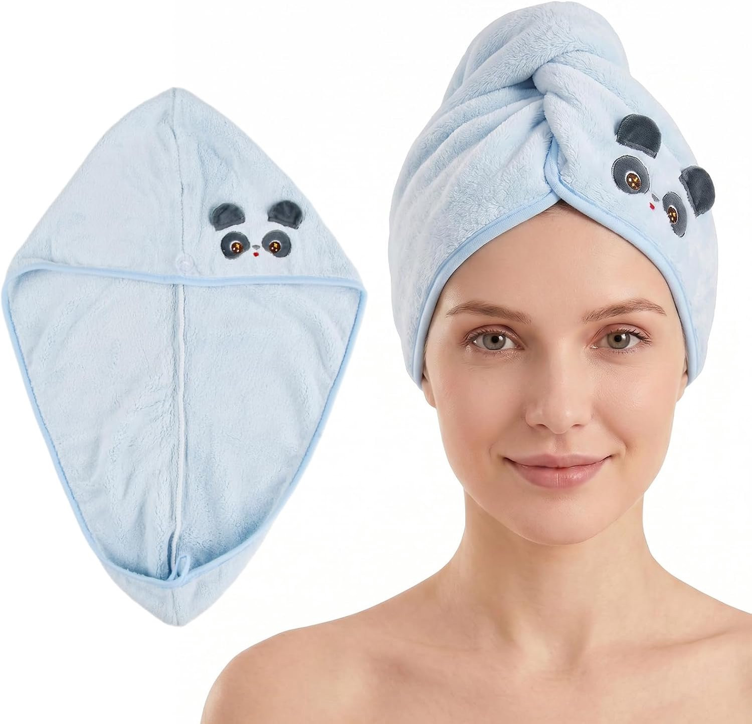 Vemera Microfibre haar turban - Super absorberende multifunctionele handdoek voor volwassenen