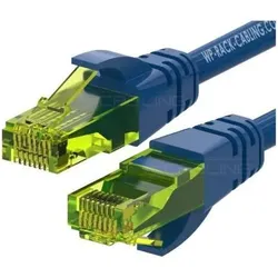 WP Rack & Cabling WP WPC-PAT-6AU020B Netzwerkkabel Blau 2 m Cat6a U/UTP (UTP) (U/UTP, CAT6a, 2 m), Netzwerkkabel