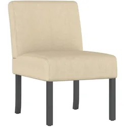 vidaXL, Stühle, Polsterstuhl Creme Stoff, Farbe: Creme, Material: Stoff (100