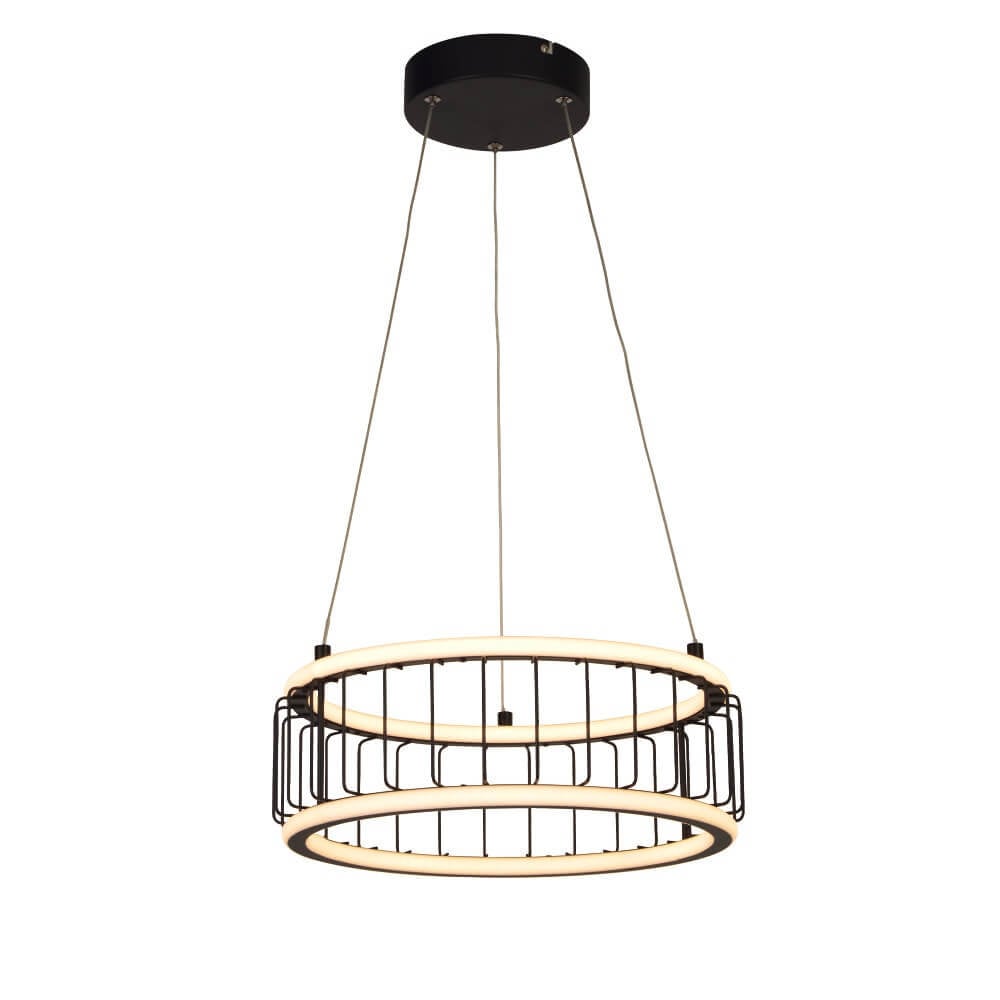 Searchlight Circolo Led hanglamp - Zwart - Ø 38 cm