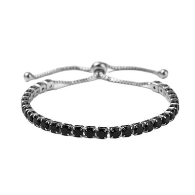 Armband FIRETTI "Schmuck Geschenk Kupfer Armschmuck Armkette", silberfarben, schwarz, schwarz, Armbänder, Damen, 23cm, Kupfer, Armband, Made in Germany - mit Zirkonia (synth.)