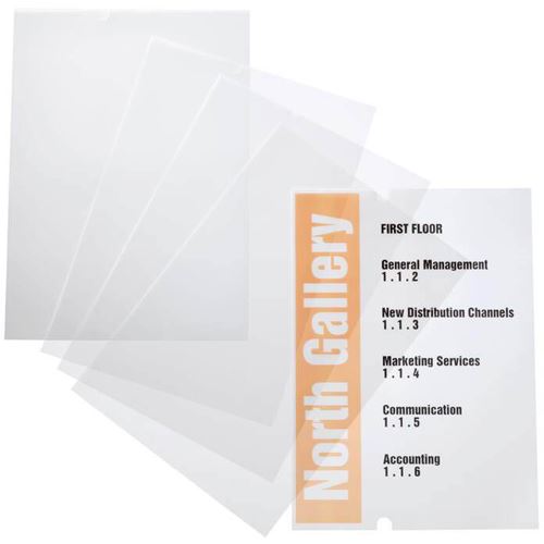 DURABLE Einsteckfolien für Türschilder CRYSTAL SIGN REFILL 21,0 x 29,7 cm, 10 St.