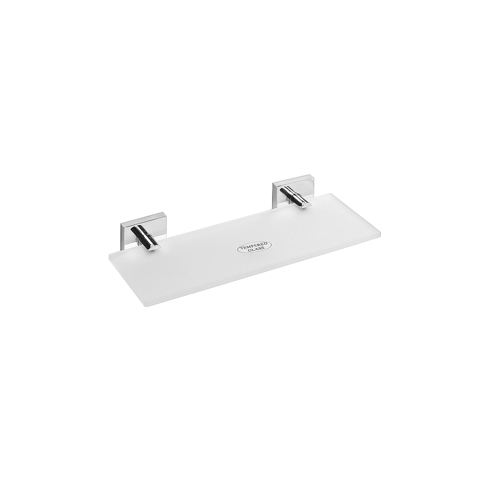Brillantbad META Glasablage Messing Chrom poliert 300x55x130 mm für Bad & Küche >> zum Bohren