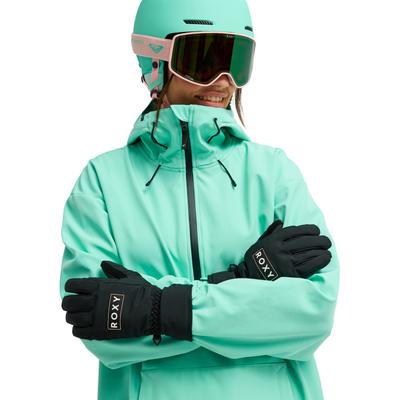 Snowboardhandschuhe ROXY "Freshfield", Damen, Gr. M, schwarz, Obermaterial: 50% Polyester, 50% Polyurethan., Handschuhe