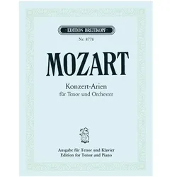 Konzert-Arien für Tenor und Orchester, Klavierauszug, Sachbücher von Wolfgang Amadeus Mozart